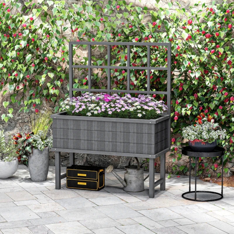Elevated Planter, Grey