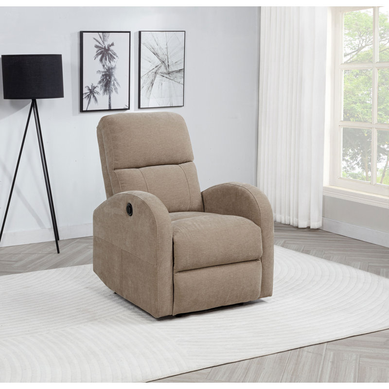 Fauteuil inclinable électrique brun clair Grant, Brun