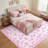Floral Machine Washable Rug with Rubber Backing Foldable Printed Non Slip Carpet, Soft Easy Care Home Decor Floor Cover for Living Room Bedroom-109768724-109768751