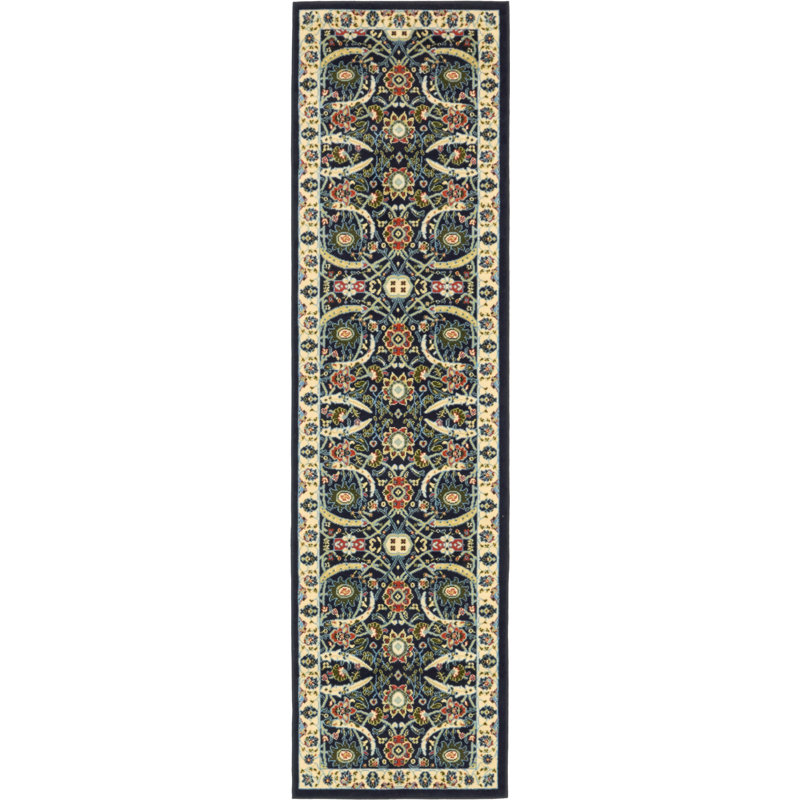 Britannia Floral Indoor Rug, Runner 2'7" x 10'