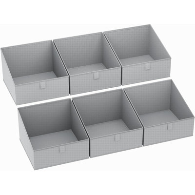 Fabric Storage Bins With Front Handles, Trapezoid Closet Organizer Baskets For Shelves, Foldable Storage Containers For Toys, Books, Clothes, Home Organization
