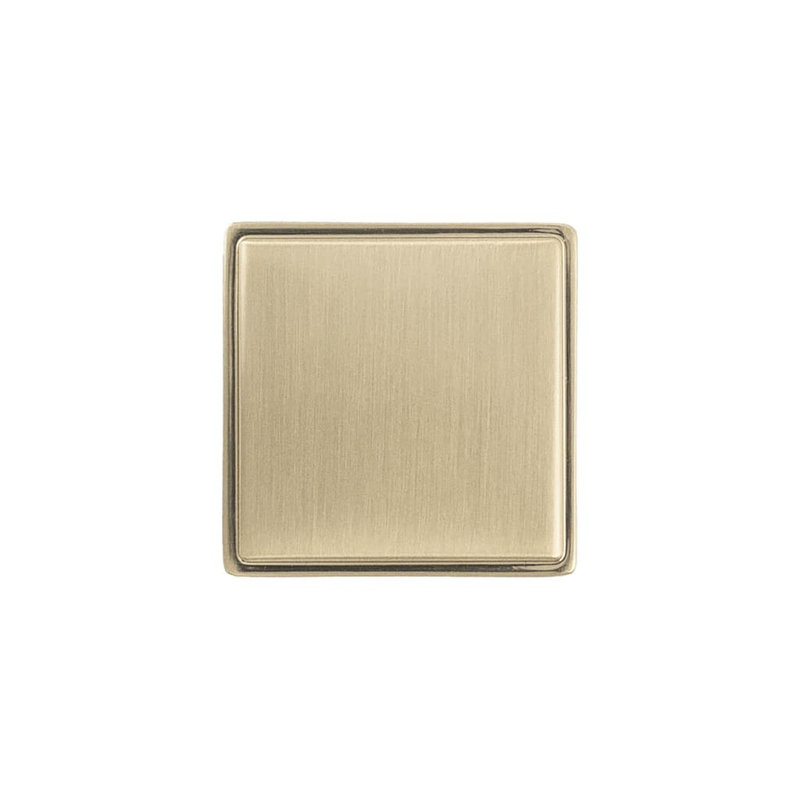 Brownstone Collection Square Knob - Cabinet Knob - Transitional Hardware for Drawers & Cabinets, Champagne Bronze, 1-1/8"