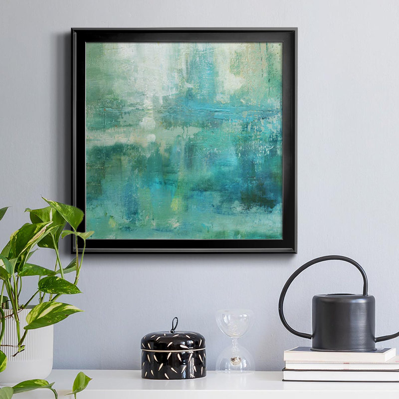 Monet Garden - Cadre photo, reproduction d'art sur toile, Noir, H 26,5 po x l 26,5 po x P 1,5 po