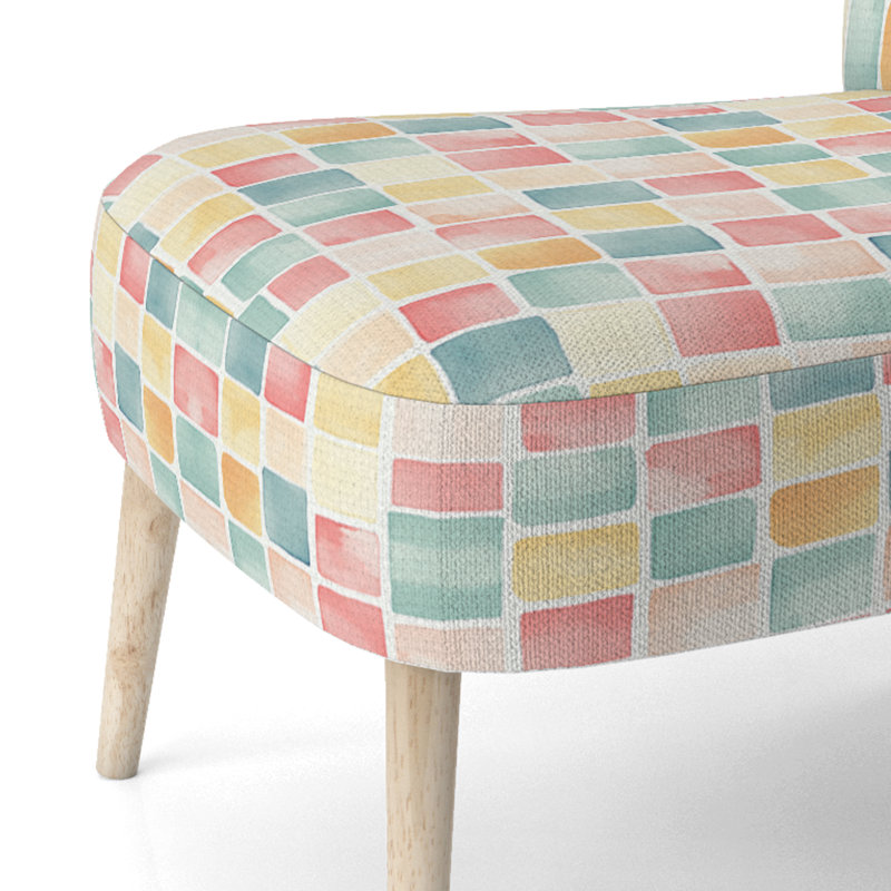 Chaise rembourrée Treats For Kids - chaise d'appoint rouge Candy Blocks, Chaise d'appoint sans accoudoirs