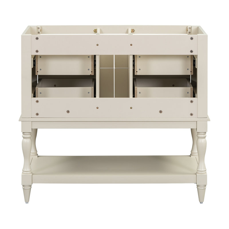 Meuble-lavabo avec plateau Dorenda, Beige