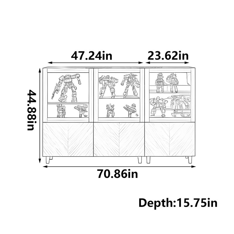 Popular retro storage bookcase