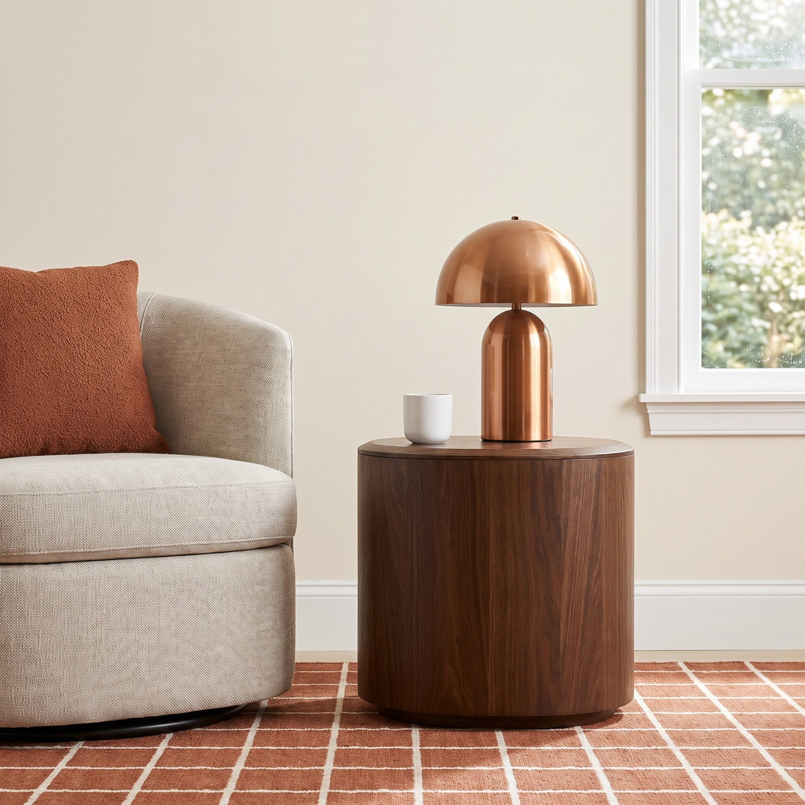 Kodie 21" Oak End Table, Walnut