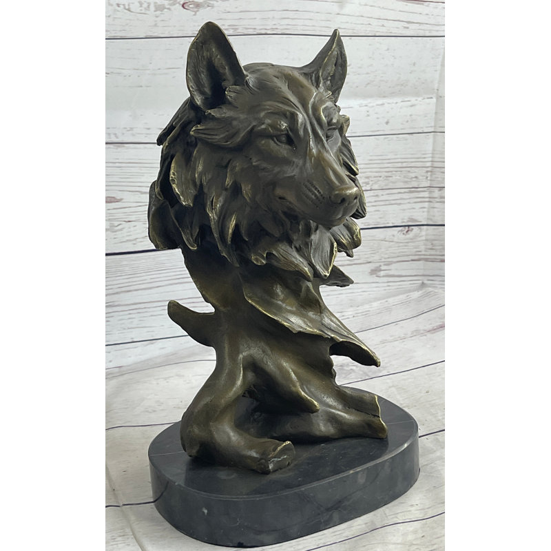 Buste de tête de loup Malagrida