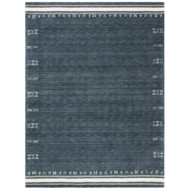 Himalaya Hand Loomed Wool Southwestern Area Rug, Rectangle 10' x 14'