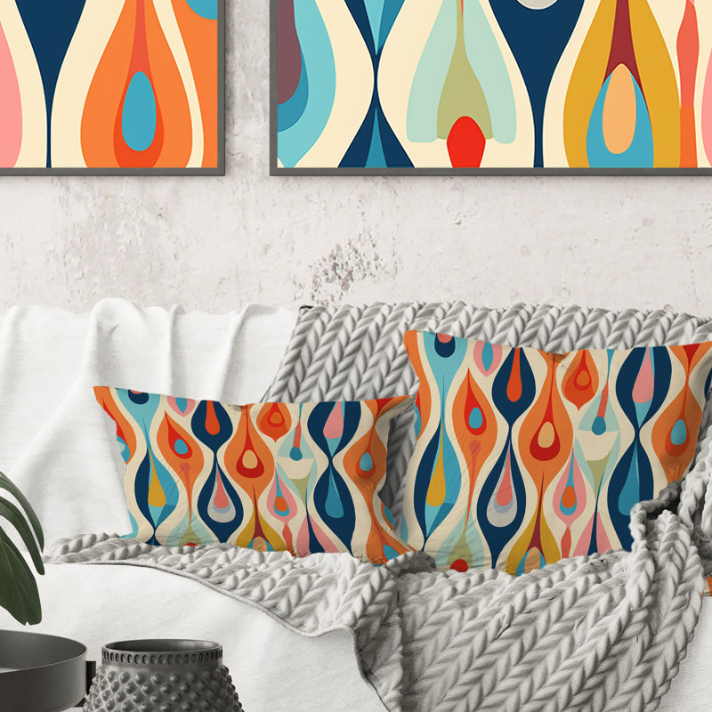 Coussin Retro Abstract Drops