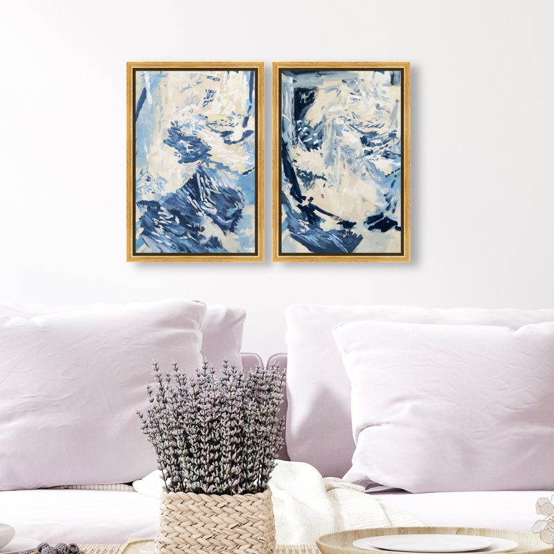 Coastal Feel Set Set by Oliver Gal, 11"H x 16"W, Gold Floater Frame