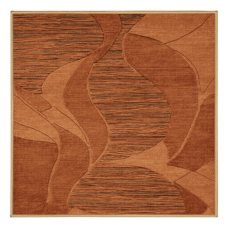 Tapis abstrait lavable à la machine, Carré 6 pi