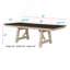 Ensemble de 6 tables de salle à manger extensibles de style maison de campagne Ensemble de chaises de salle à manger rembourrées gris craie ton de salle à manger-908258611