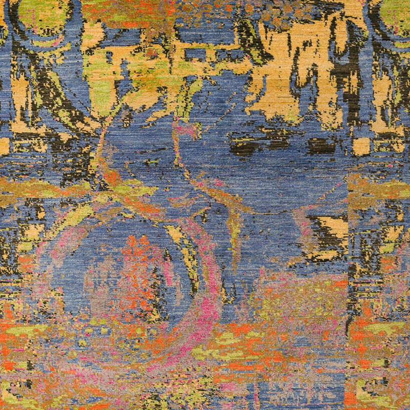 Tapis abstrait moderne 5335, Carré 4 pi