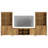 TV Stand And Bookcase Set With Cabinets & Shelves For 75" Tvs-627748731