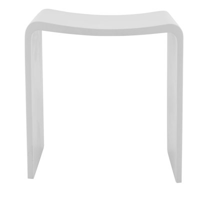 Tabouret de douche DAX Acrilyc, blanc mat