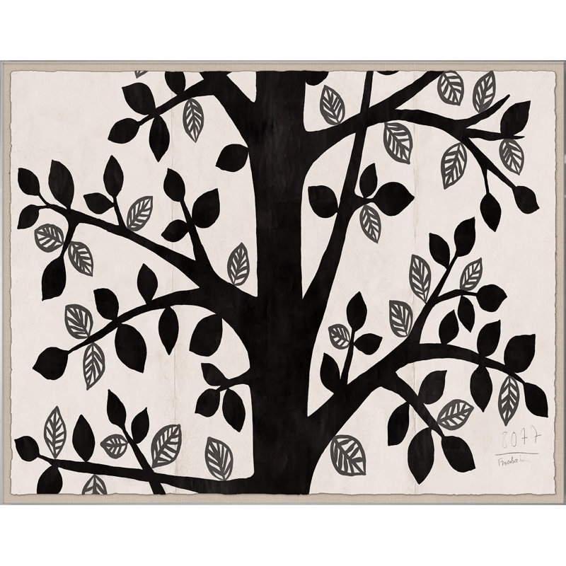 «Black Tree» par Paule Marrot - impression, Boîte en acrylique, H 44 po x l 56 po x P 1,25 po