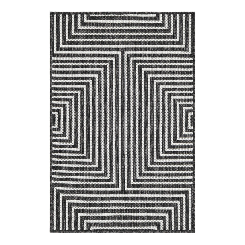 Geometric Indoor / Outdoor Rug, Rectangle 2' x 3'1"