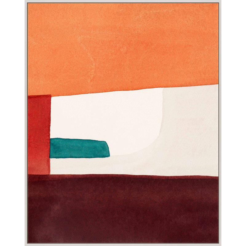 Red Undertones Print by Julia Balfour, White Picture Framed Canvas, 30" H x 24" W x 1.25" D