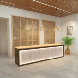 Rectangular Information Counter, Cashier Counter, and Writing Desk with Single Surface for Office or Store