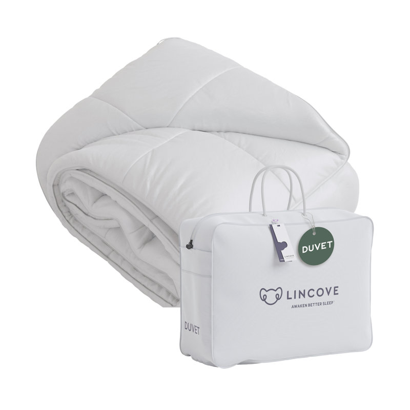 Lincove 100% Cotton Down Alternative Comforter 400 Thread Count - Soft and Plush Feel, Queen