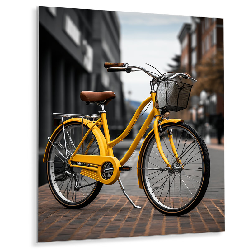 Vélo, cycle urbain III - art mural en métal vélo, H 32 po x l 16 po x P 1 po