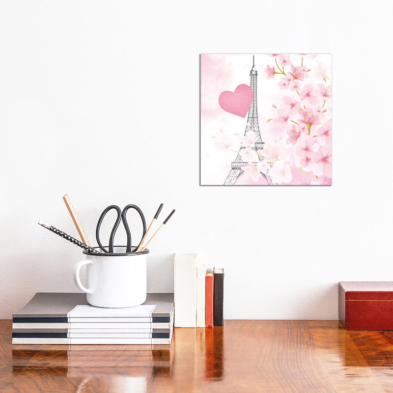Cherry Blossom Paris III by Kimberly Allen - Wrapped Canvas Print, 30.48 cm H x 30.48 cm W
