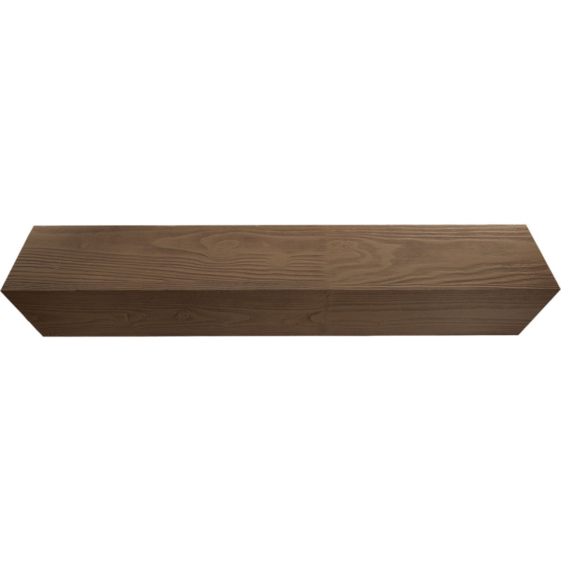 Poutre de plafond à 3 côtés en faux bois Endurathane sablé (poutre en U), H 10 po x l 6 po, Blé doré, 22 pi L