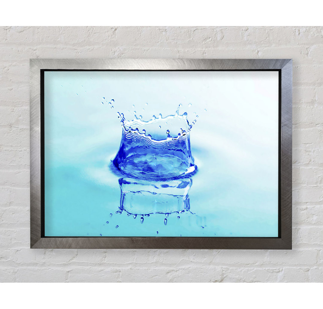 Aqua Splash Gerahmter Druck Wandkunst