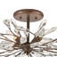 Plafonnier semi-encastré 28 po de large Crislett - bronze brillant