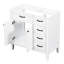 Base de meuble-lavabo 36 po. Armoire à tiroirs blanche. Base en bois massif et solution de rangement moderne seulement. Armoire de rangement. Conception. Autoportante. Assemblage requis-1683124079-1683124078