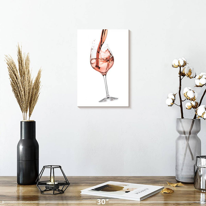 Yarlin Rose Wine Splash, 12" H x 8" W