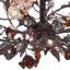 Plafonnier semi-encastré 3 lumières Cristallo Fiore 27 po de largeur - Rouille profonde