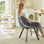 48cm H Velvet Upholstered Metal Armchair-1996620775