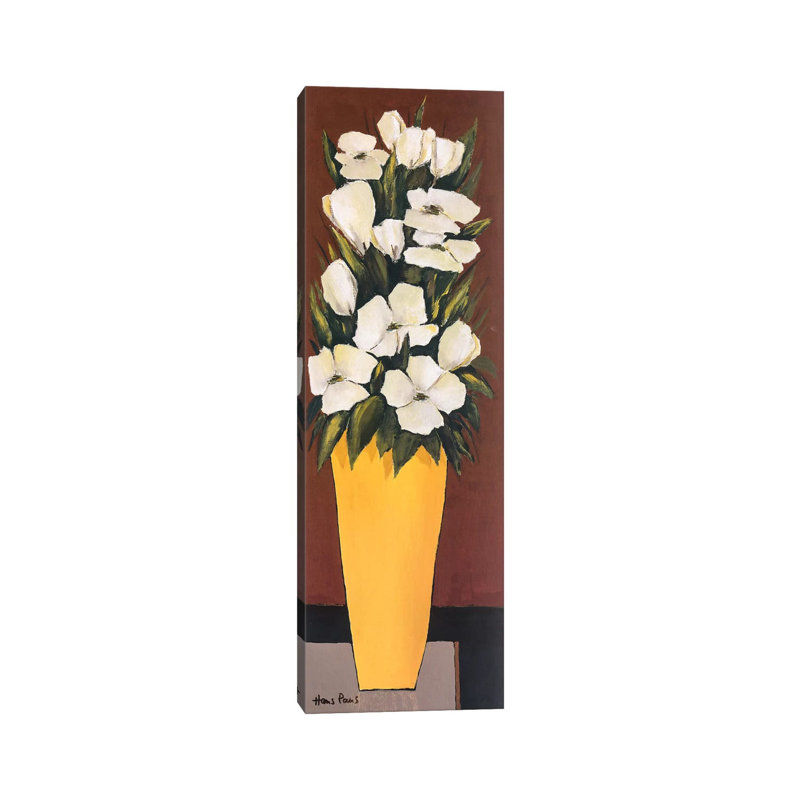 Yellow Vase by Hans Paus - Wrapped Canvas Panoramic Gallery-Wrapped Canvas Giclée, 30.48 cm H x 91.44 cm W x 1.91 cm D