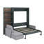 Grand lit escamotable avec canapé et tablettes-776597368