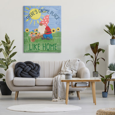 Gnome Place Like Home - impression sur toile