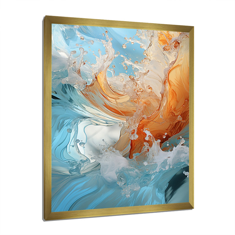 Jaeleah Beach, Oceanic Rhythms, impression sur toile, H 32 po x l 16 po x P 1 po, Encadrement doré