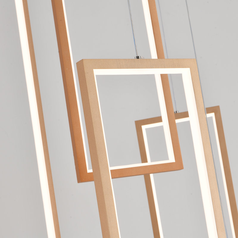 Luminaire suspendu à 6 lumières, Doré