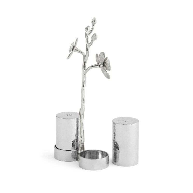 White Orchid Salt And Pepper Shaker Set