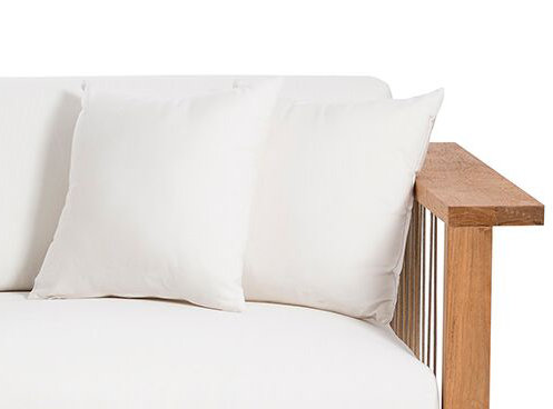 Maro Square Pillow Cover & Insert, Canvas Natural Sunbrella® Canvas