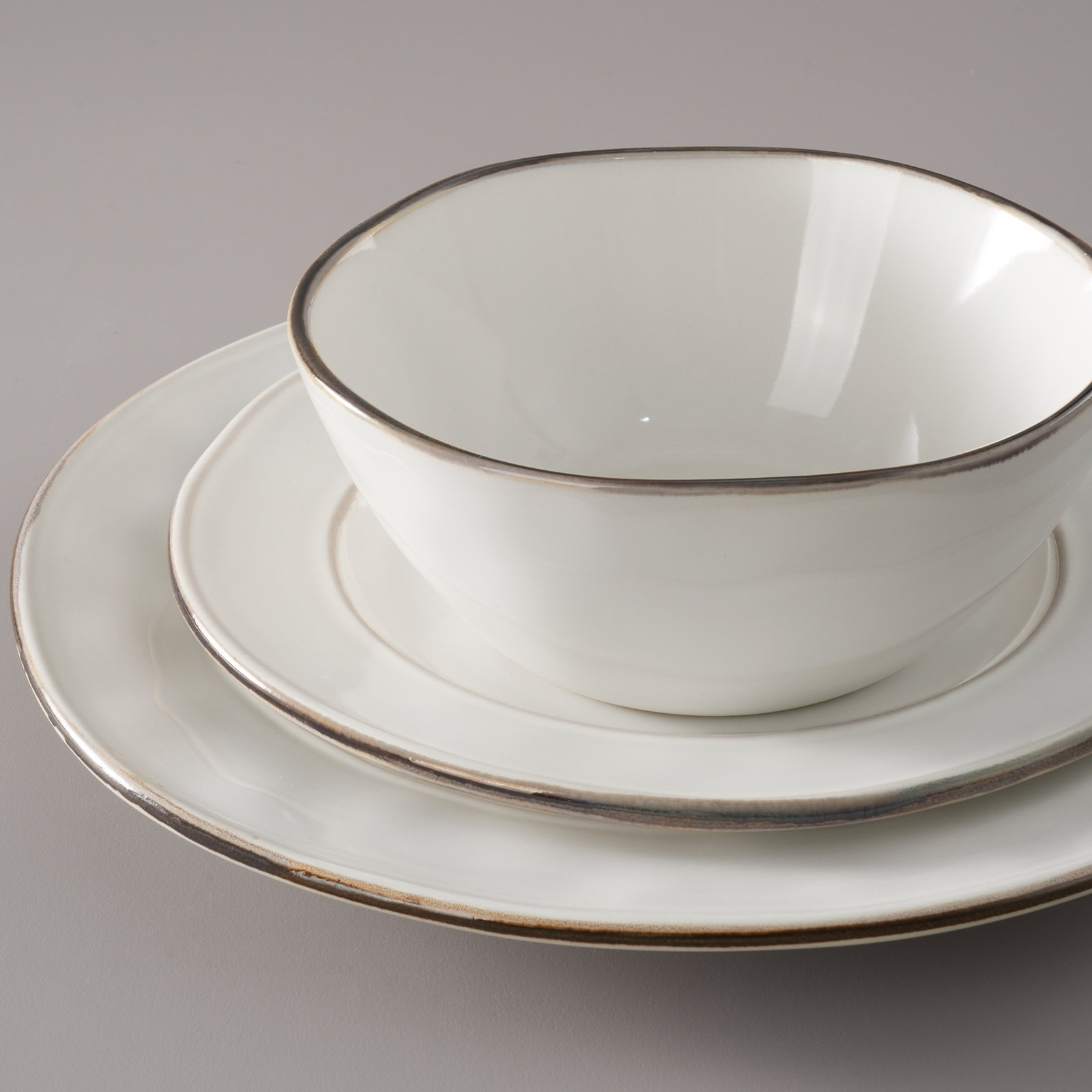 Stoneware Dinnerware Set, White
