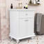 Meuble-lavabo de 24 po avec lavabo en céramique, tiroir de rangement basculant, tablette réglable et portes à fermeture en douceur-1010437067