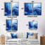 «Blue Emotional Tachisme Waves 2», art mural moderne vert-792178255-792178252-792178250