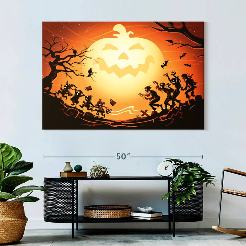 Citrouille d'Halloween, H 34 po x l 51 po