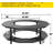 41" Fire Pit Surround Tabletop with Firewood Storage Shelf Protective Barrier-440961720