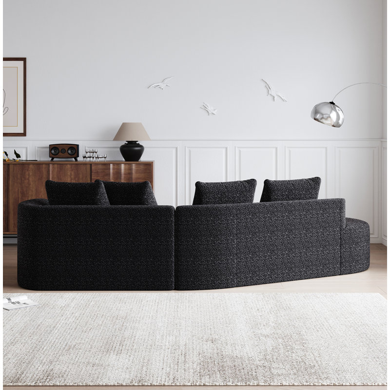 Canapé modulaire surdimensionné et rembourré Modern, Noir