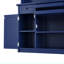 Armoire de cuisine 74,8 po avec support à vin et tablettes réglables bleu-1883722172