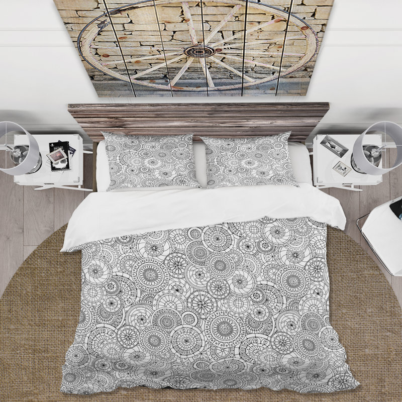 Ensemble de housse de couette en microfibre, Housse de couette simple + 1 taie décorative stan