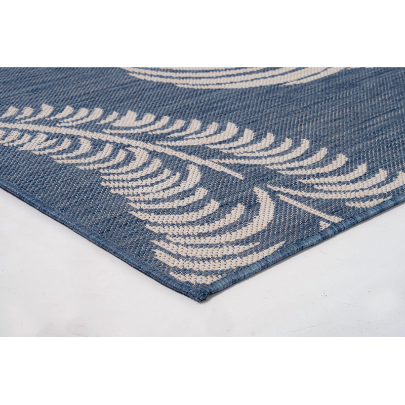 Tapis d'intérieur / extérieur à motif cachemire de qualité supérieure Leemichael IOED.01.BL./Feathers